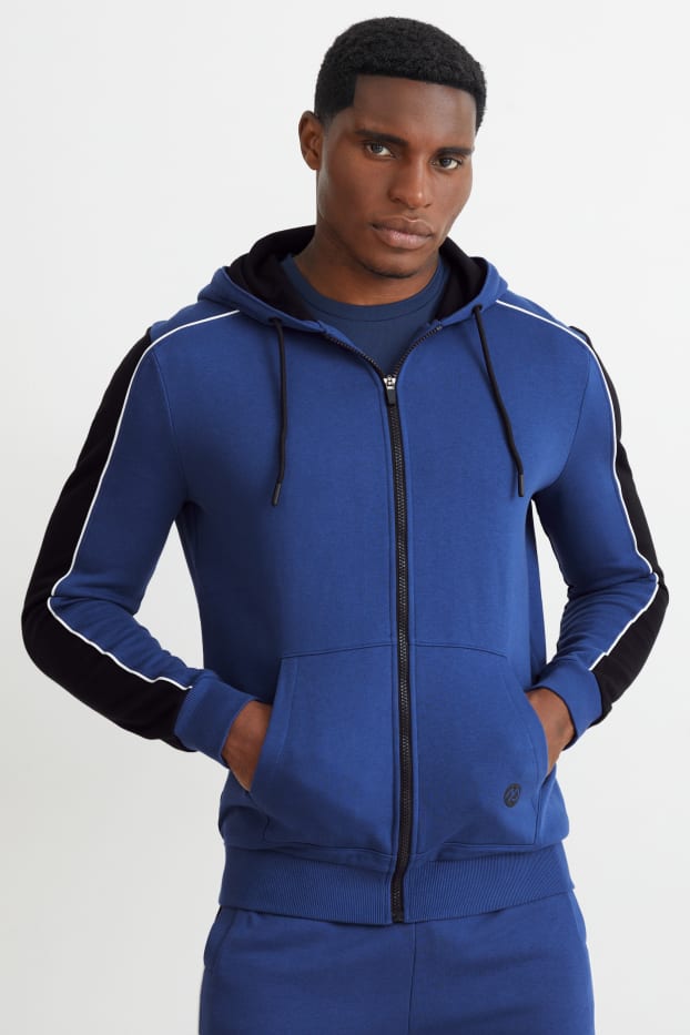 Herren - Sweatjacke mit Kapuze - dunkelblau