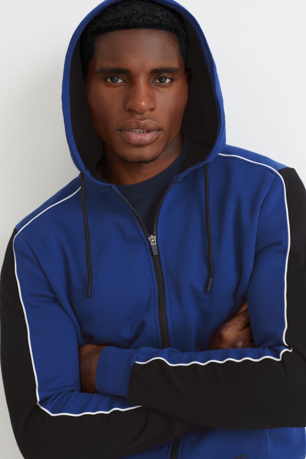 Herren - Sweatjacke mit Kapuze - dunkelblau