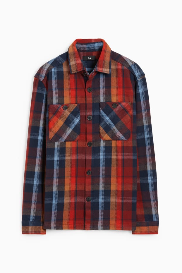 Uomo - Giacca camicia - a quadretti - colorato