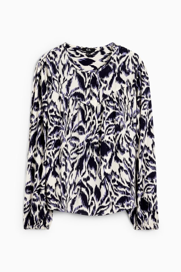 Femmes - Chemisier - à motif - blanc