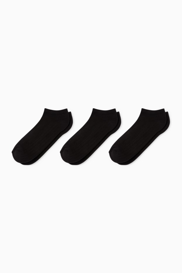 Women - Multipack of 3 - trainer socks - black
