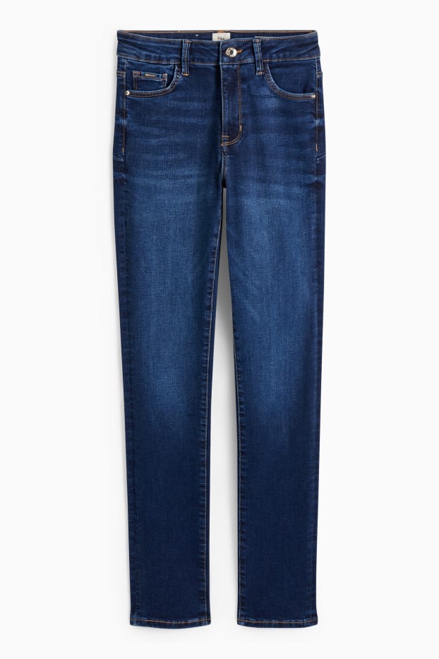 Women - Slim jeans - mid-rise waist - shaping jeans - LYCRA® - blue denim