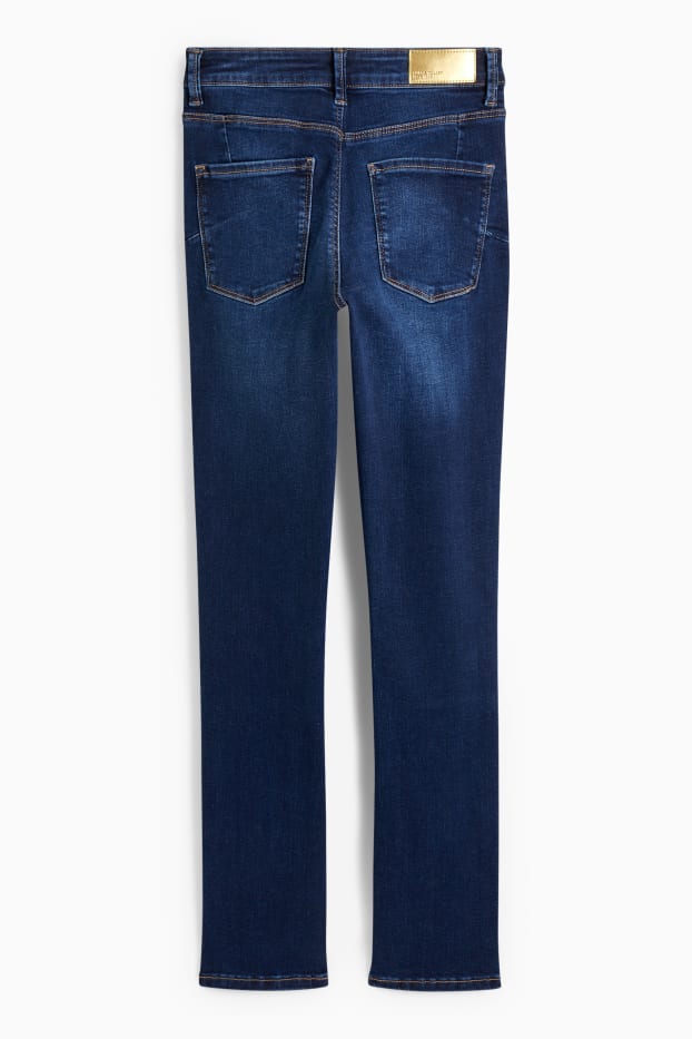 Women - Slim jeans - mid-rise waist - shaping jeans - LYCRA® - blue denim