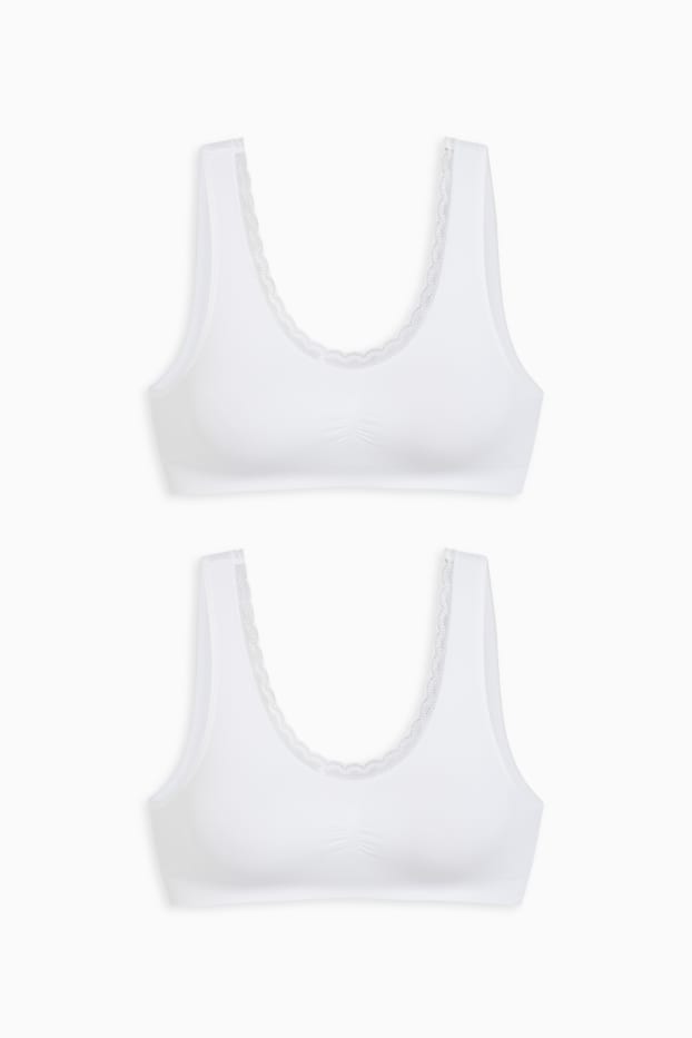 Women - Multipack of 2 - crop top - white
