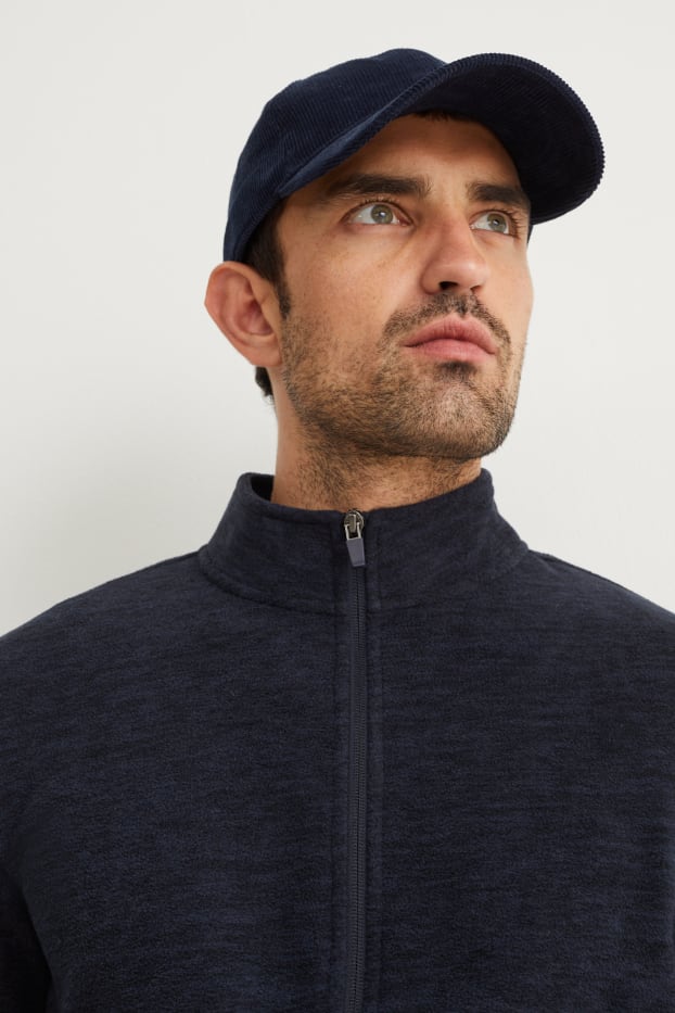 Herren - Fleece-Sweatjacke - dunkelblau