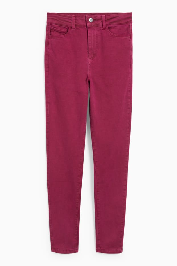 Women - Jegging jeans - high waist - violet