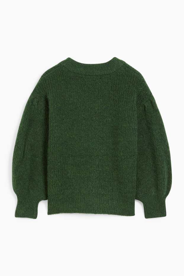 Kinder Mädchen - Pullover - dunkelgrün
