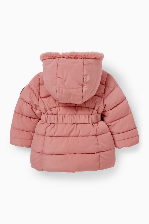 Nadó nena - Jaqueta per a nadó embuatada amb caputxa - rosa