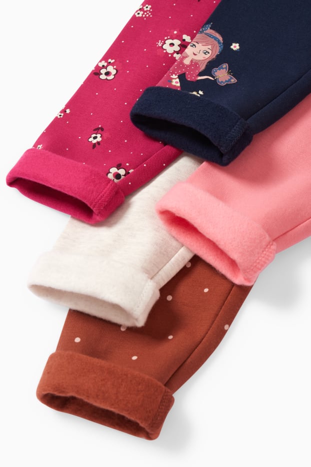 Copii - Fete - Multipack 5 perechi - colanți termoizolanți - albastru închis