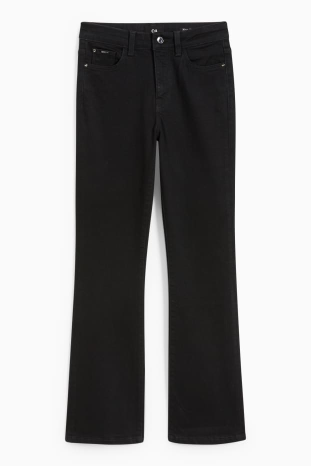 Dámské - Bootcut jeans - mid waist - LYCRA® - černá