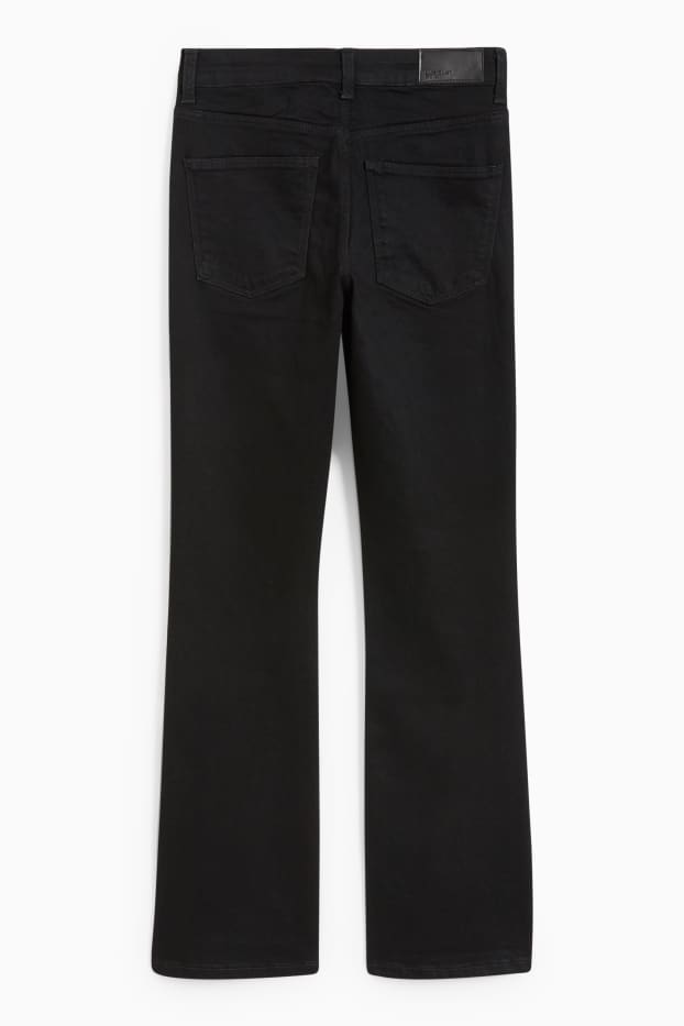 Dámské - Bootcut jeans - mid waist - LYCRA® - černá