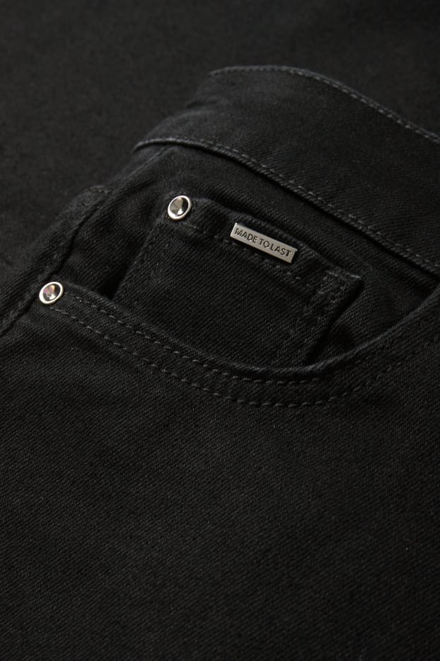 Dámské - Bootcut jeans - mid waist - LYCRA® - černá