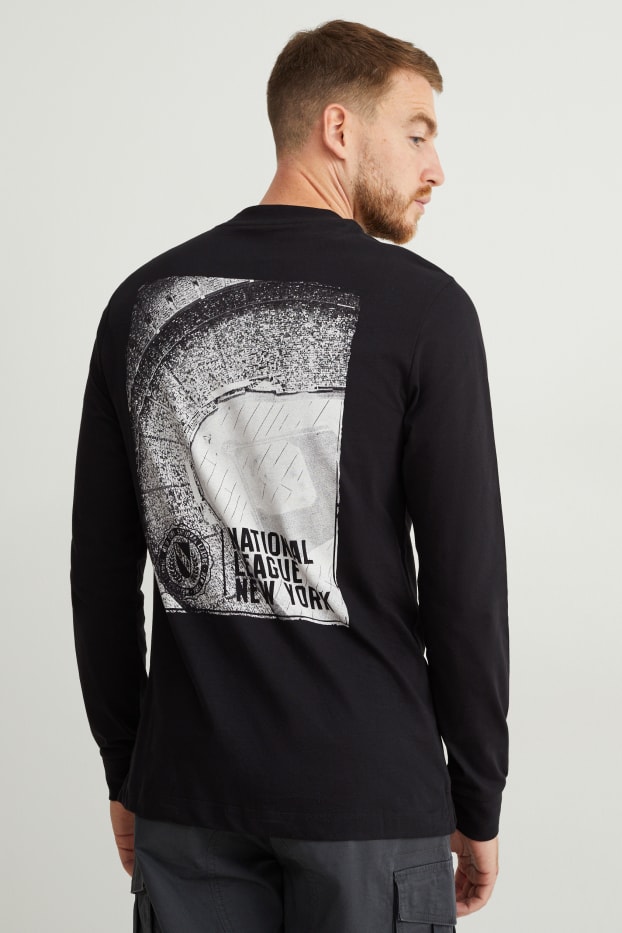 Herren - Langarmshirt - schwarz