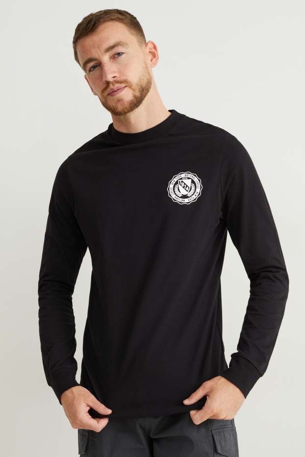 Herren - Langarmshirt - schwarz