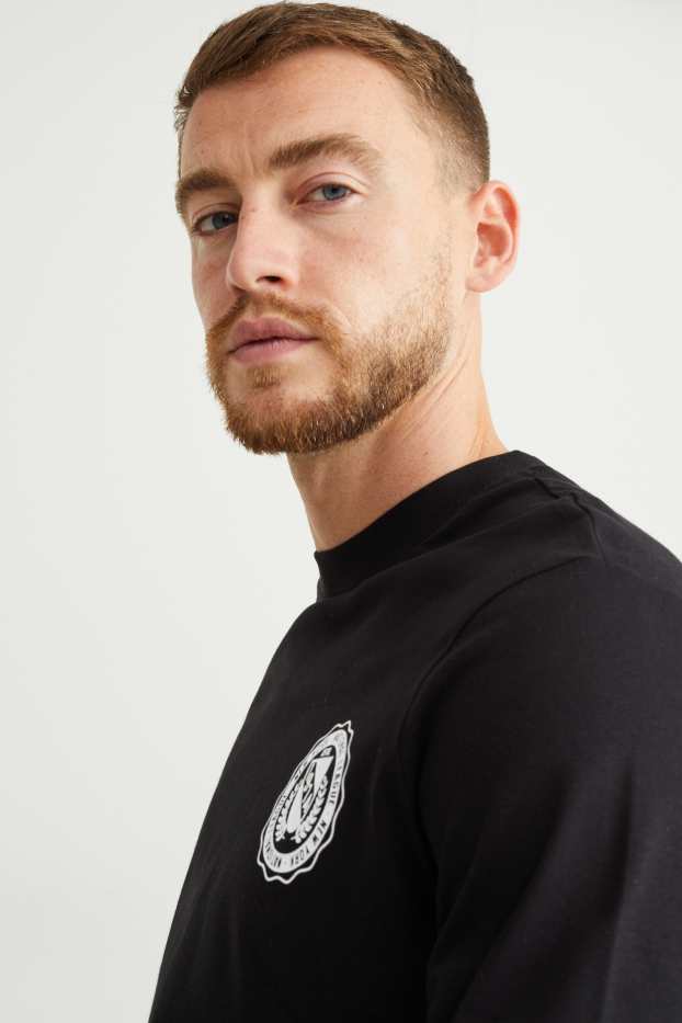 Herren - Langarmshirt - schwarz