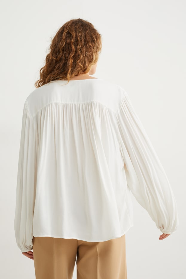 Dames - Blouse - crème wit