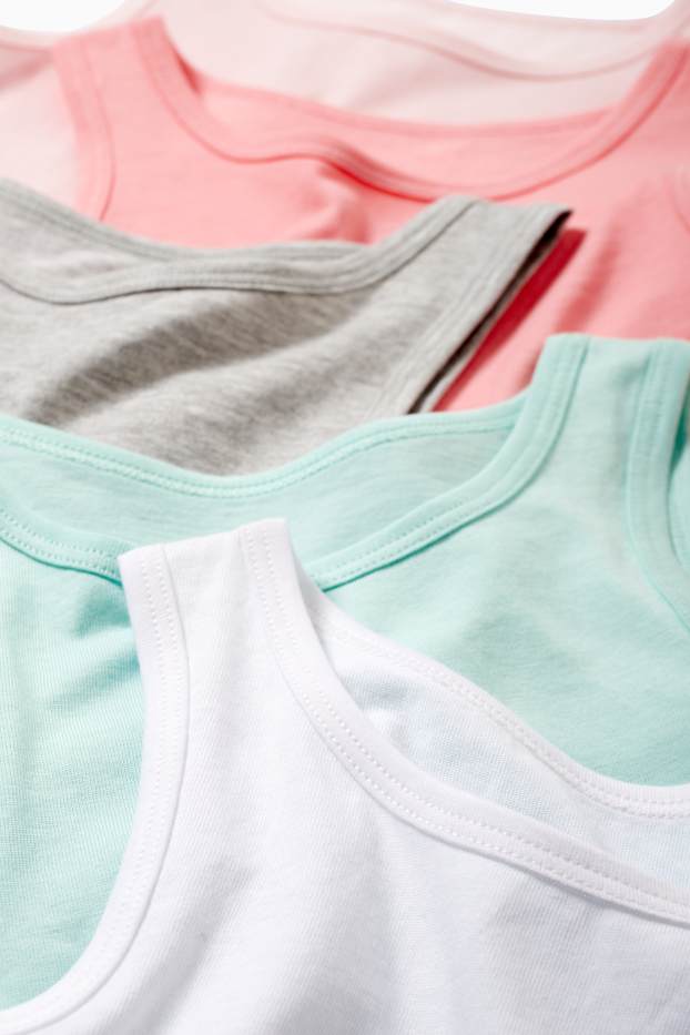 Bambine - Confezione da 5 - canotta - rosa