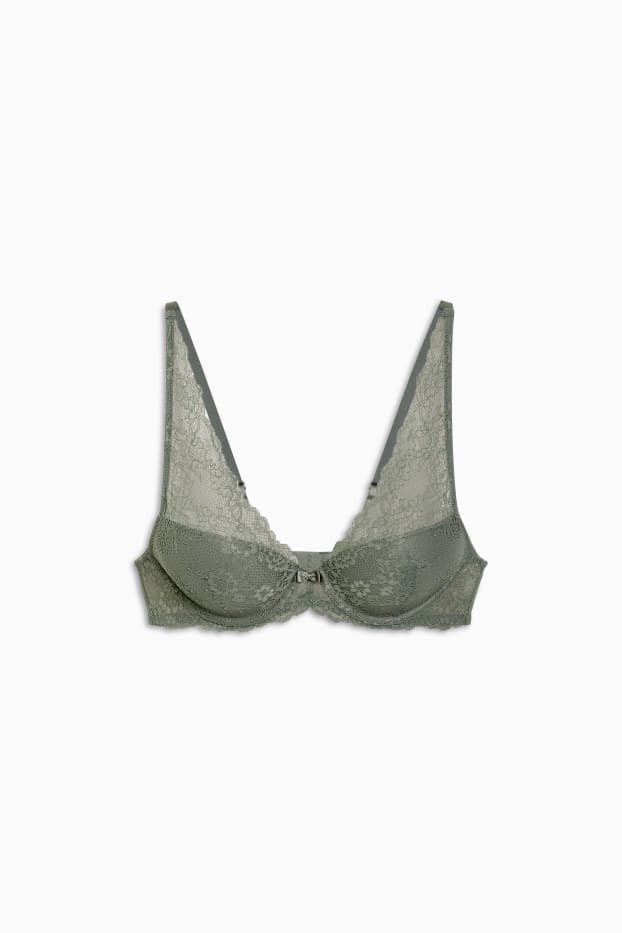 Women - Underwire bra - DEMI - padded - green