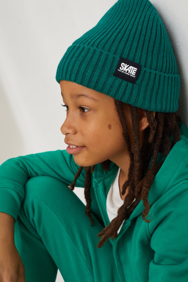Bambini - Berretto in maglia - verde