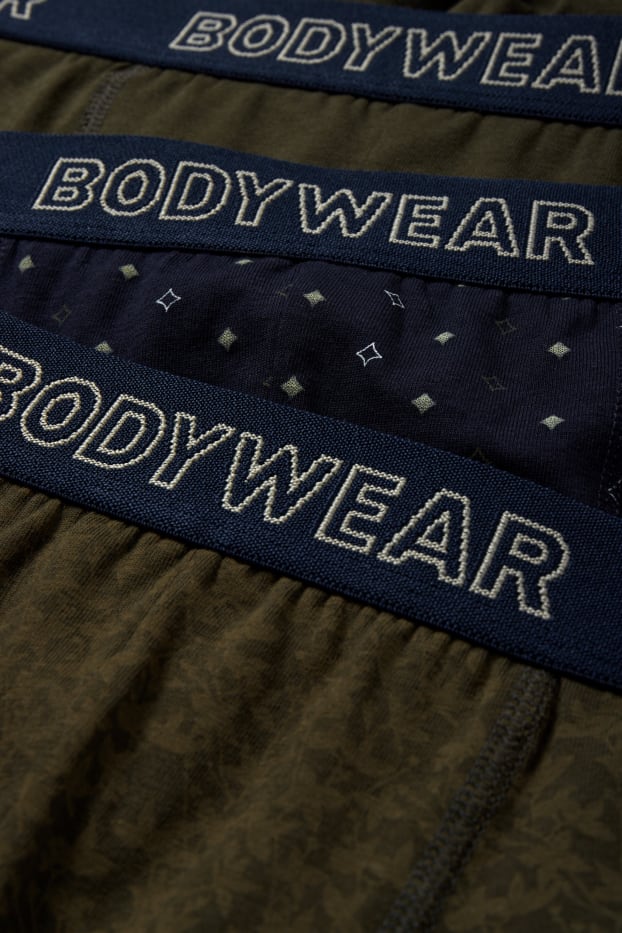 Hommes - Lot de 3 - boxers - vert foncé