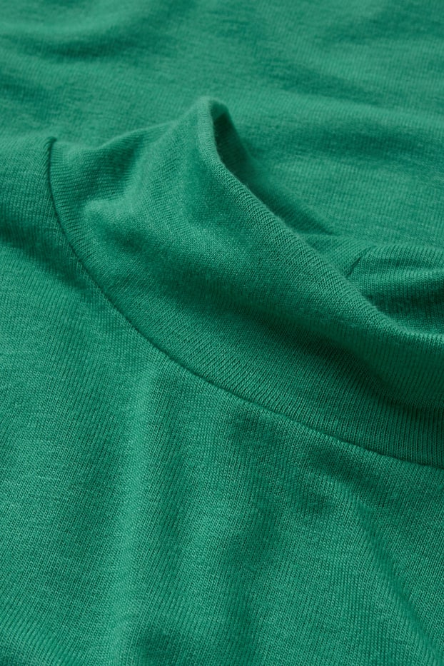 Dames - Shirt met rolkraagje - groen