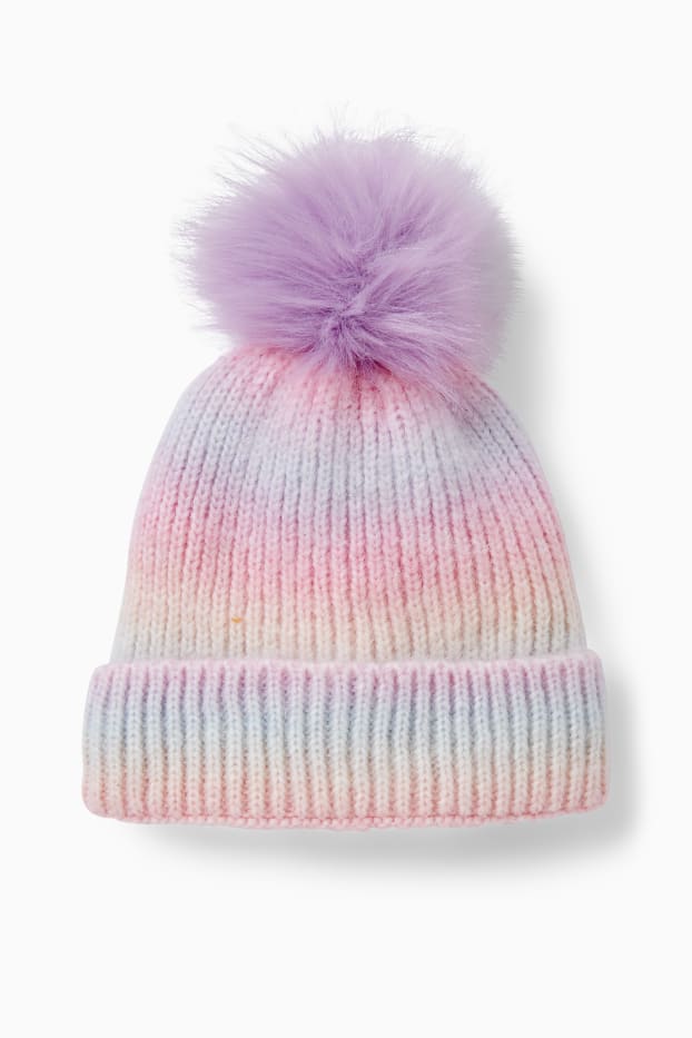 Enfants filles - Bonnet en maille - coloré