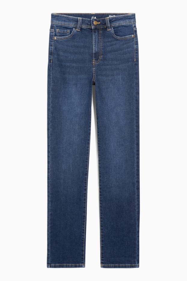 Damen - Straight Jeans - High Waist - LYCRA® - jeansblau