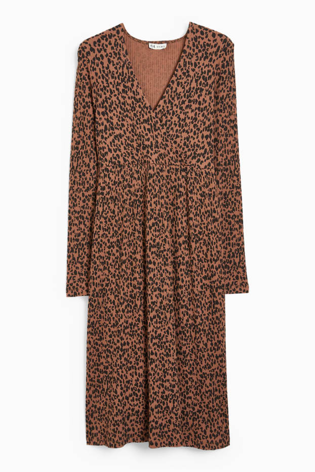 Femmes - Robe d’allaitement - à motif - marron