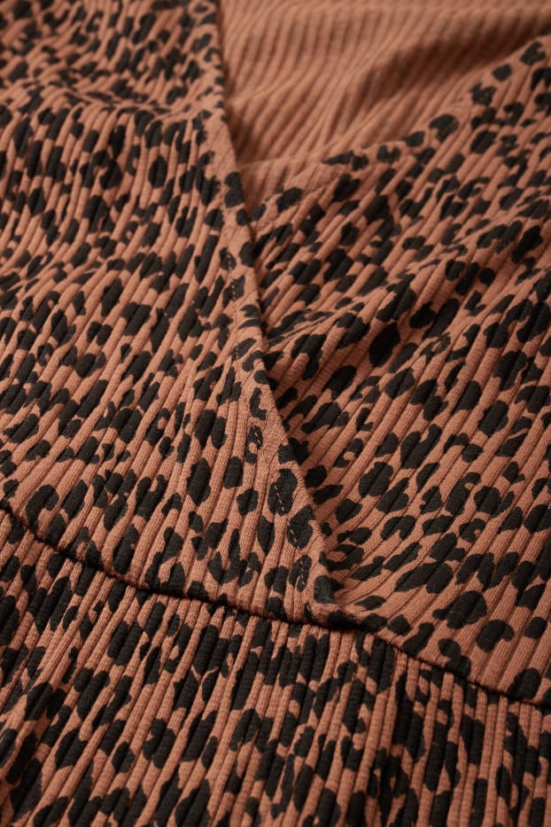 Femmes - Robe d’allaitement - à motif - marron