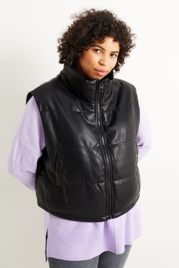 Dona - Armilla embuatada - pell sintètica - negre