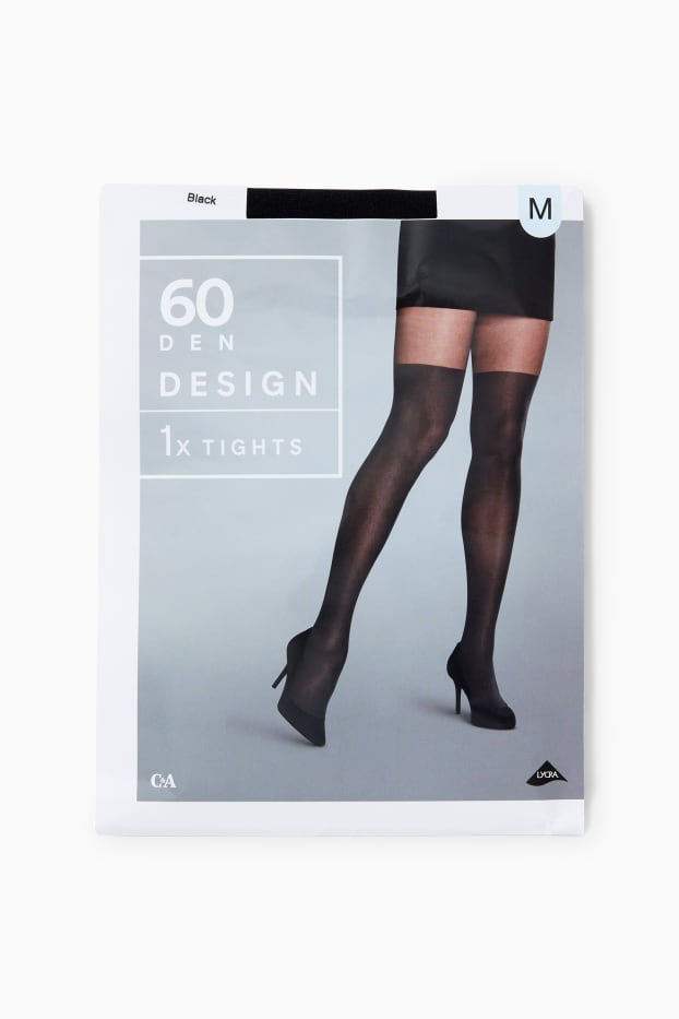 Damen - Feinstrumpfhose - LYCRA® - 60 DEN - schwarz