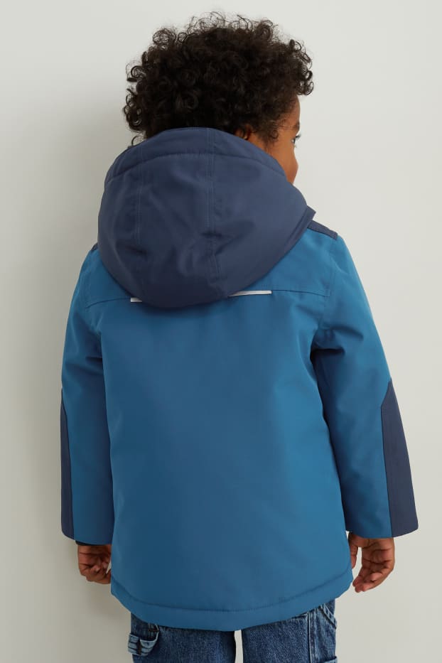 Bambini - Giacca con cappuccio - impermeabile - blu scuro