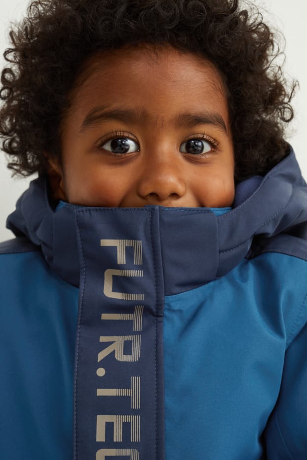 Bambini - Giacca con cappuccio - impermeabile - blu scuro
