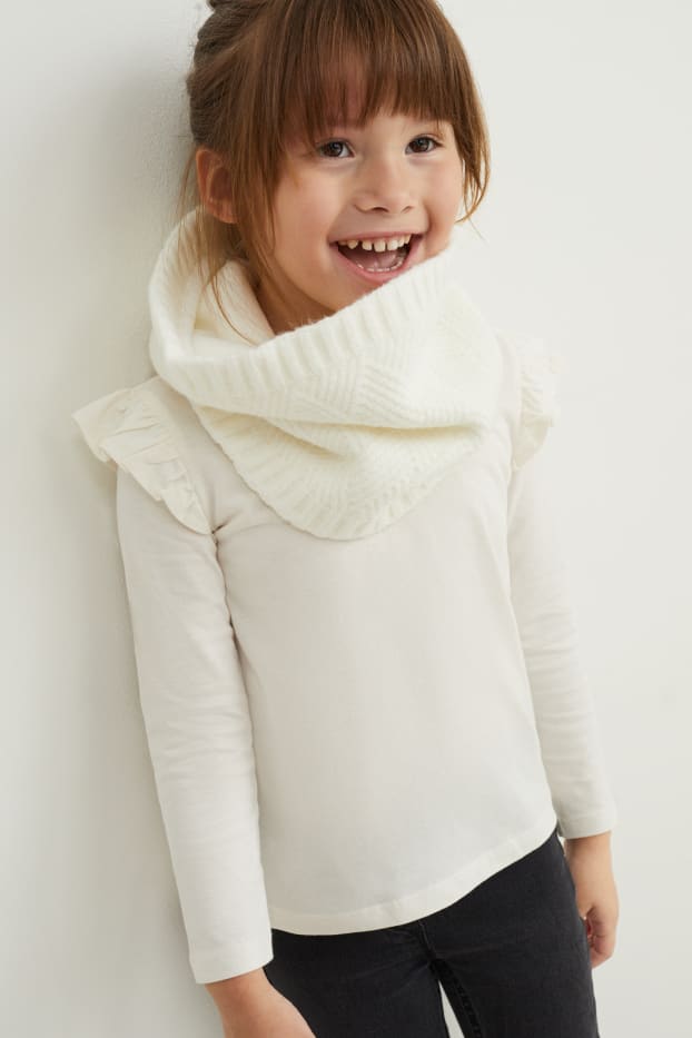 Children Girls - Snood - white