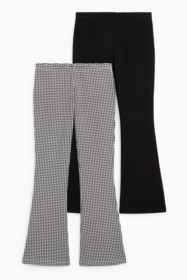 Enfants filles - Lot de 2 - flared leggings - leggings doublés - noir
