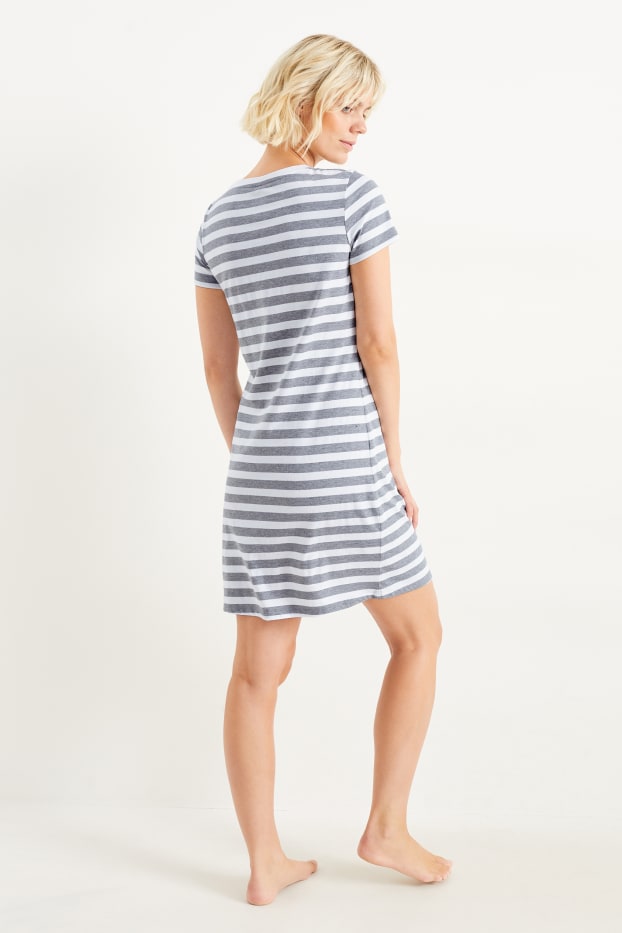Femmes - Chemise de nuit - Mickey Mouse - blanc / gris