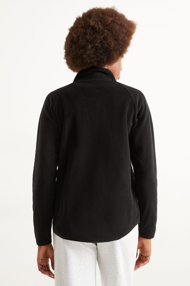 Women - Basic fleece jacket - black
