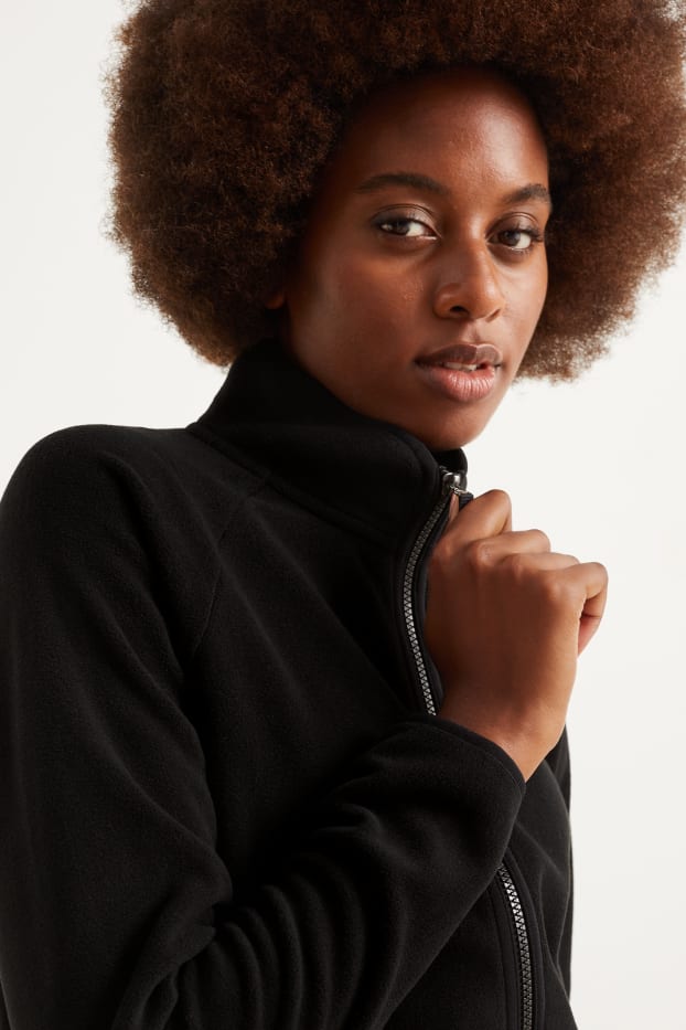 Women - Basic fleece jacket - black