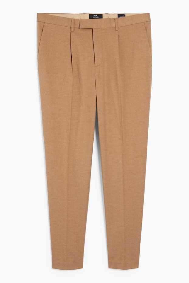Men - Mix-and-match trousers - regular fit - Flex - stretch - light brown