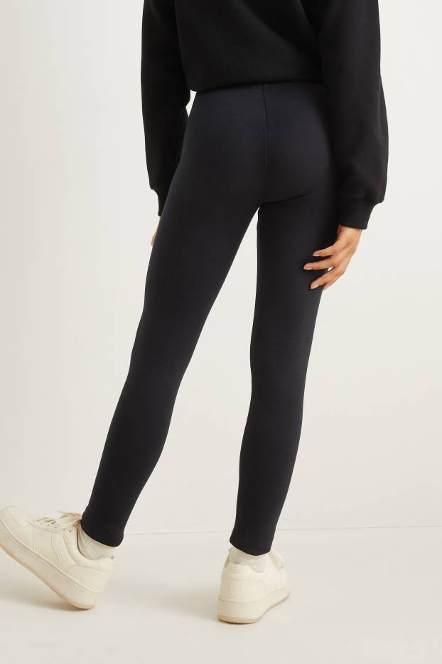 Kinder Mädchen - Multipack 2er - Thermoleggings - schwarz