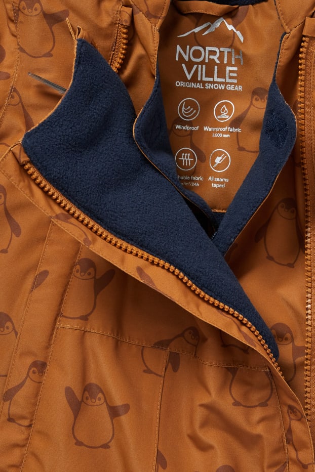 Baby: jongens - Babysneeuwpak met capuchon - bruin