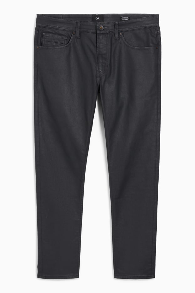 Heren - Slim tapered jeans - zwart