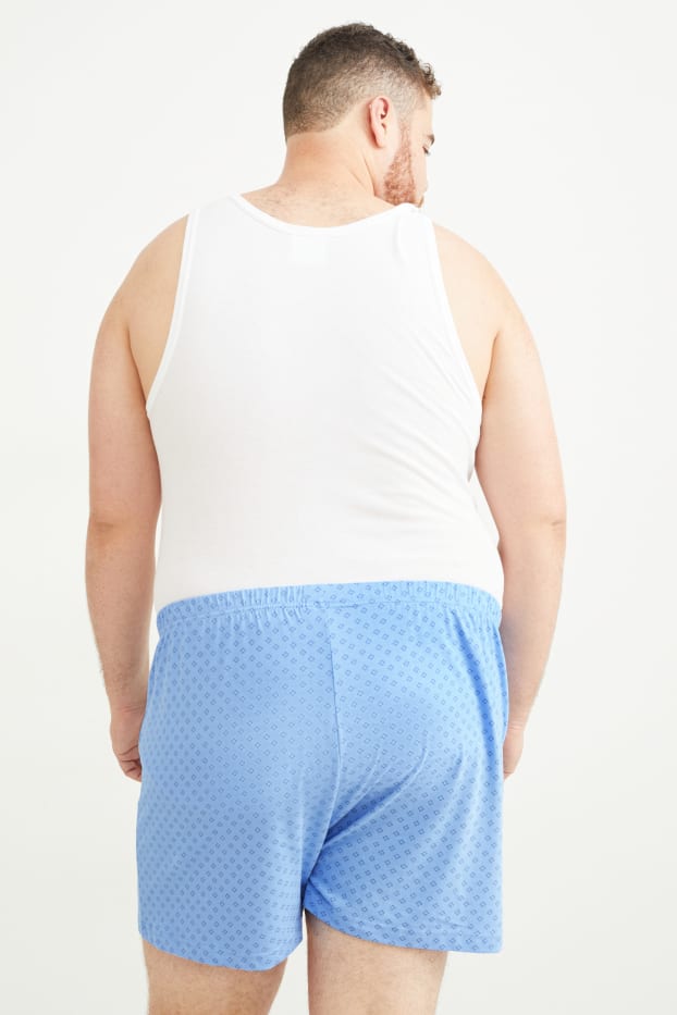Herren - Multipack 2er - Boxershorts - Jersey - hellblau