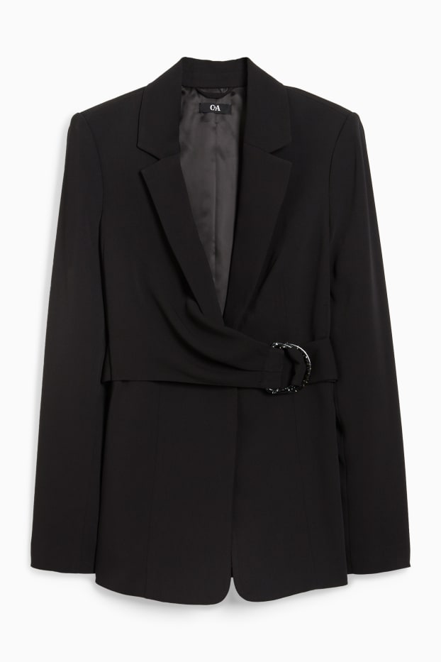 Femmes - Blazer - regular fit - noir