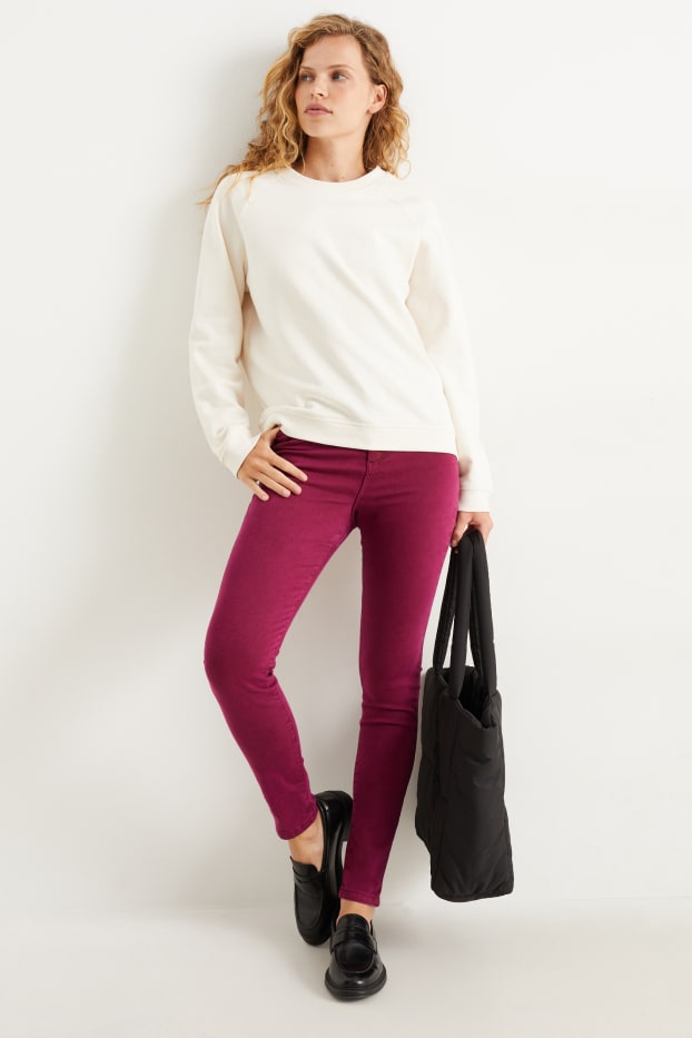 Women - Jegging jeans - high waist - violet