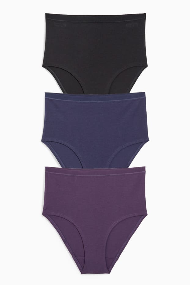 Dames - Set van 3 - slip - paars