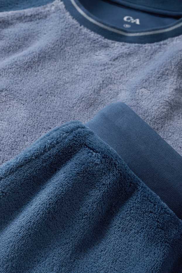 Hommes - Pyjama d'hiver - bleu foncé