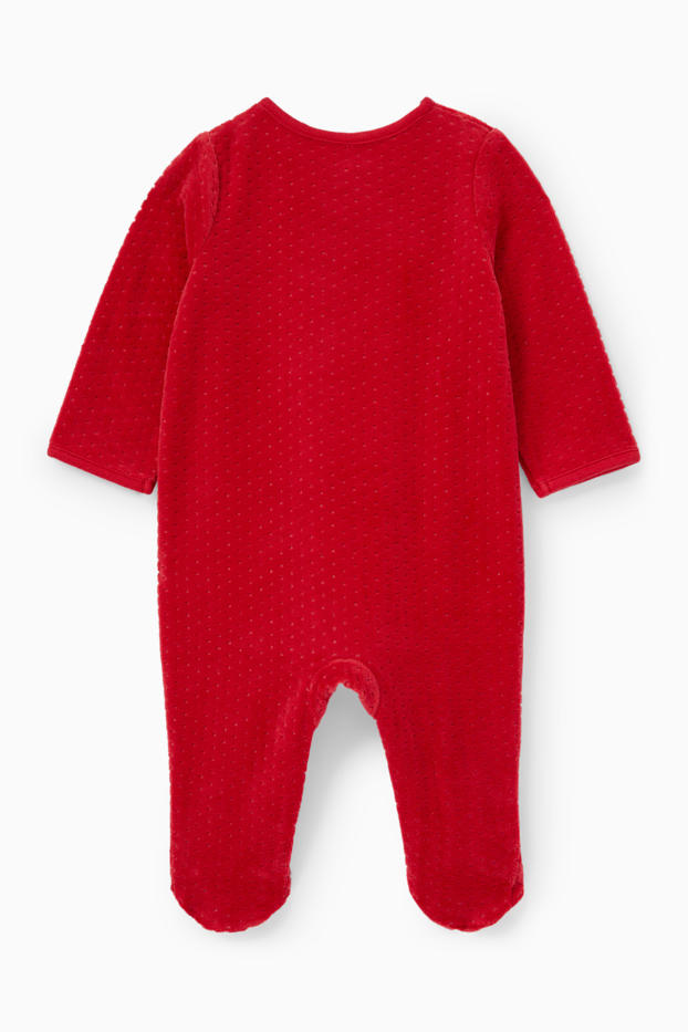 Unisex - Eisbär - Baby-Weihnachts-Schlafanzug - rot