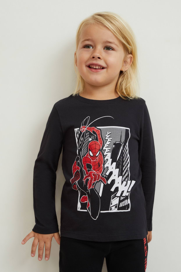 Kinder Jungen - Multipack 2er - Spider-Man - Langarmshirt - rot