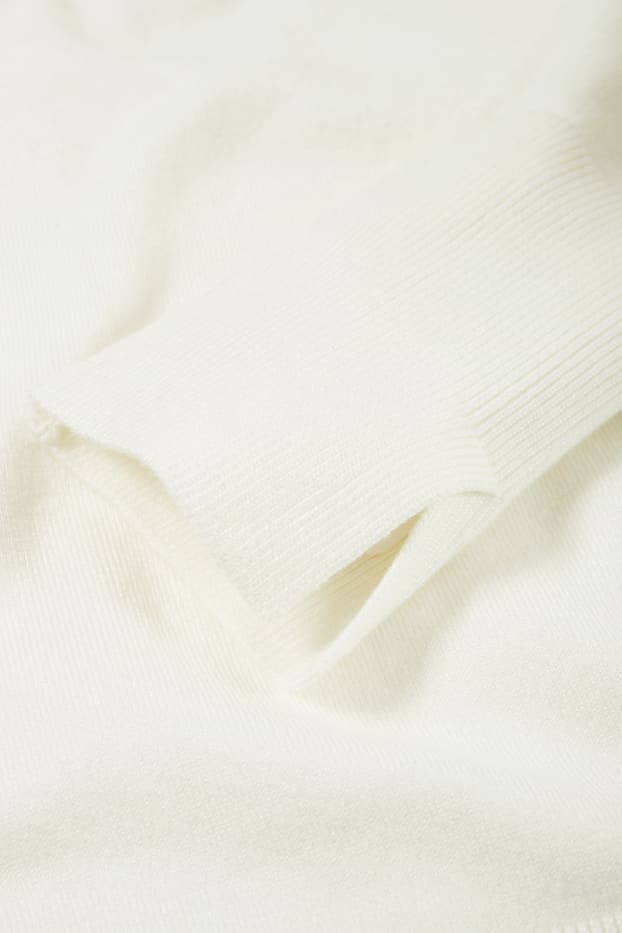 Dames - Basic coltrui - crème wit